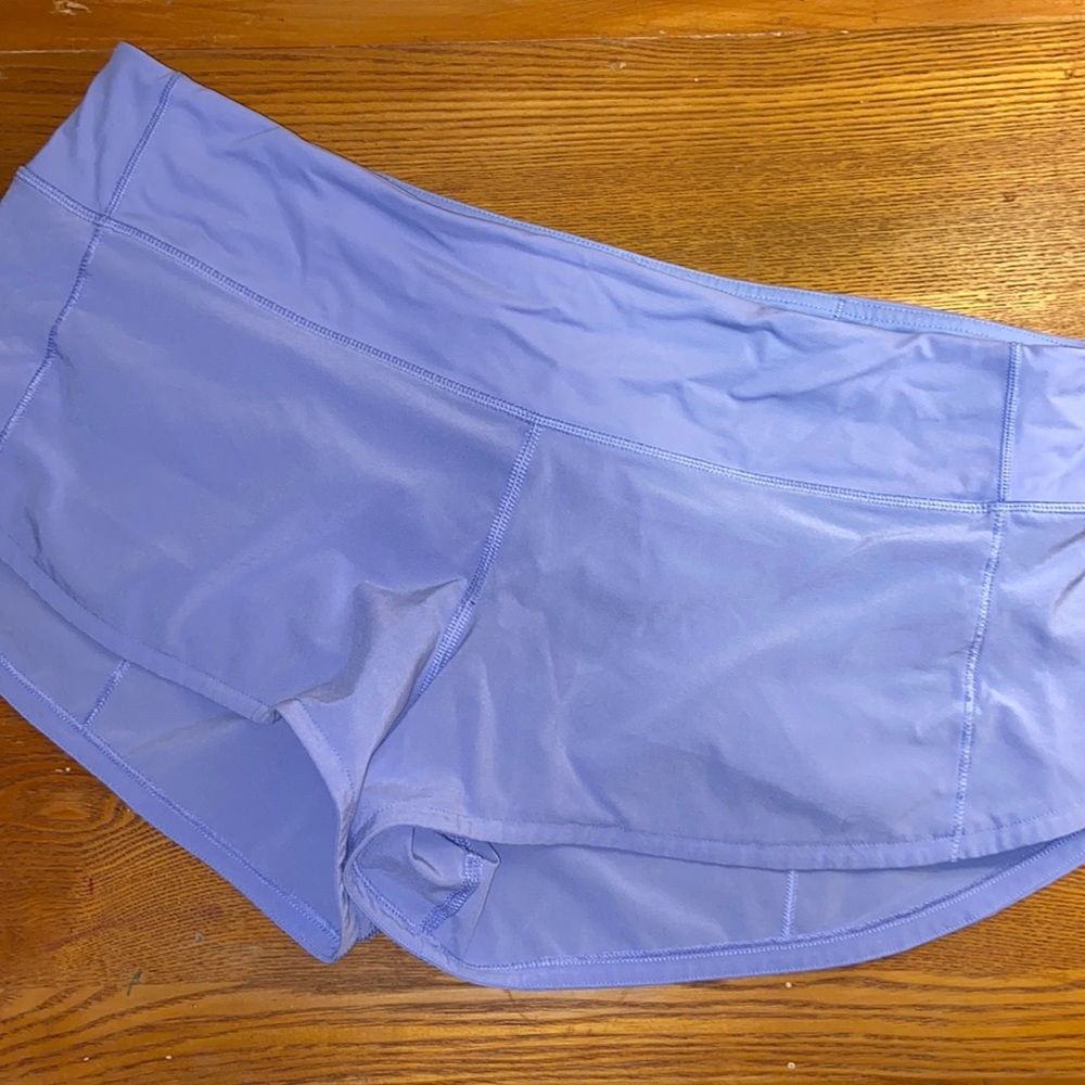 Periwinkle Lululemon Speed Up Shorts